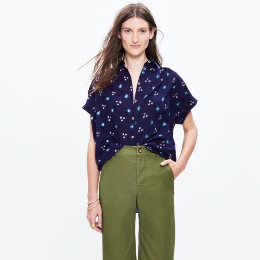 Madewell Central Shirt in Indigo Shibori